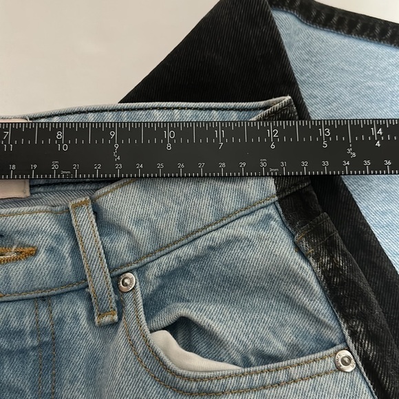 Revice Women’s Two Tone Ex Boyfriend Button Fly Jeans Super High Rise Size 26 - Picture 10 of 11